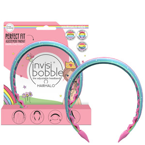 invisibobble KIDS HAIRHALO Rainbow Crown Packaging and Single